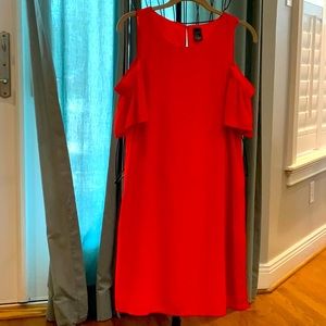 City Streets, cold shoulder dress, bright red color, size 8